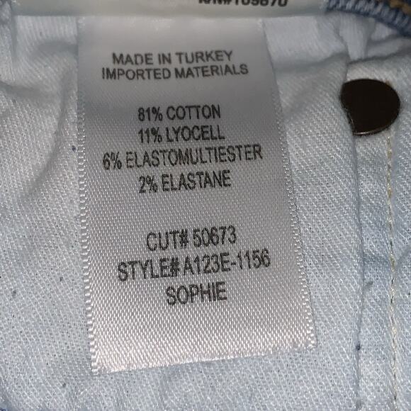 AGOLDE Sophie Skinny Jeans Womens 24 Distressed Mid Rise Stretch Lyocell - Picture 12 of 13